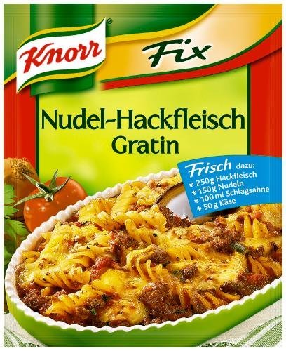 Knorr Fix für Nudel-Hackfleisch-Gratin, 20er Pack (20 x 36 g Beutel) von Knorr