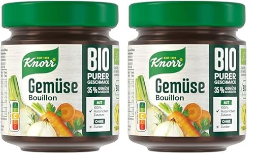 Knorr Gemüse Bouillon Bio purer Geschmack mit 35% Gemüse und Kräutern 100 g (Packung mit 2) von Knorr