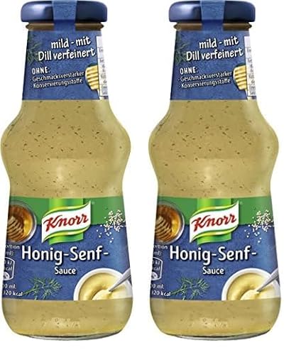 Knorr Honig-Senf Sauce cremig-milde Grillsauce mit Dill verfeinert 6x 250 ml (Packung mit 2) von Knorr