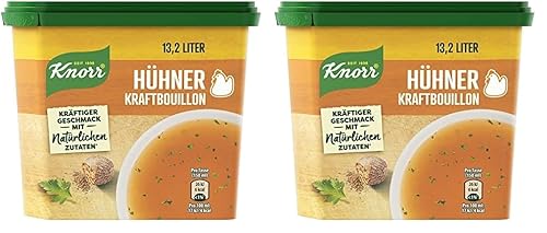 Knorr Hühner Kraftbouillon, Bouillon mit natürlichen Zutaten und kräftigem Geschmack 264 g (Packung mit 2) von Knorr