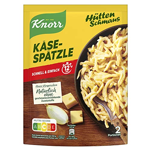 Knorr Hüttenschmaus Fertiggericht Käse-Spätzle leckeres Nudelgericht fertig in 12 Minuten 149 g von Knorr