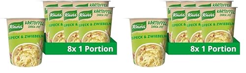 Knorr Kartoffel Snack Speck & Zwiebeln leckeres Kartoffelgericht fertig in nur 5 Minuten 8x 58 g (Packung mit 2) von Knorr