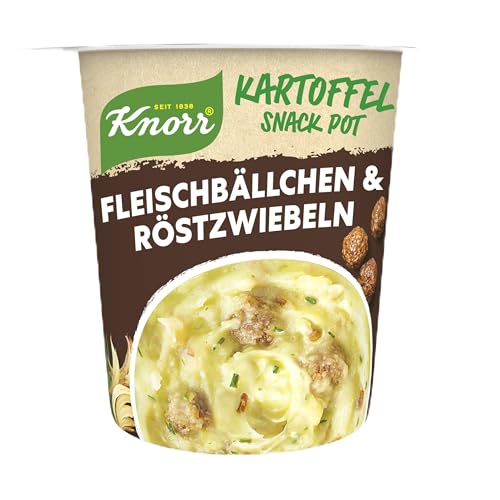 Knorr Kartoffel Snack Fleischbällchen & Röstzwiebeln leckeres Kartoffelgericht fertig in nur 5 Minuten 53 g 1 Stück von Knorr