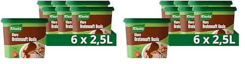 Knorr Klare Bratensaft Basis ideal als Basis für Bratensoßen ohne geschmacksverstärkende Zusatzstoffe 6x 235 ml (Packung mit 2) von Knorr