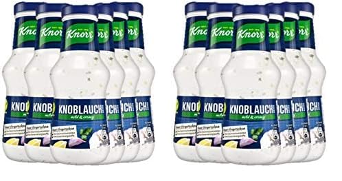 Knorr Knoblach Sauce cremige Grillsauce mit mildem Geschmack 250 ml 6 Stück (Packung mit 2) von Knorr