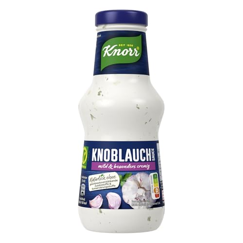 Knorr Knoblauch Sauce cremige Grillsauce mit mildem Geschmack 6x 250 ml von Knorr