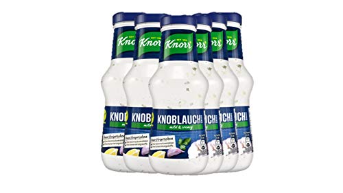 Knorr Knoblauch Sauce cremige Grillsauce mit mildem Geschmack 6x 250 ml von Knorr