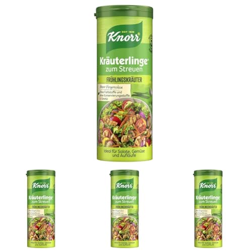 Knorr Kräuterlinge Gewürzmischung für Gemüse (Salate oder Aufläufe Frühlingskräuter vegan) 1 x 60 g (Packung mit 4) von Knorr