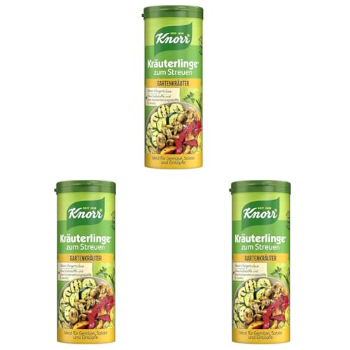 Knorr Kräuterlinge Würzmischung zum Streuen Gartenkräuter für Gemüse, Salat Dressing und Eintöpfe mit nachhaltig angebauten Kräutern, 60 g (3er Pack) von Knorr