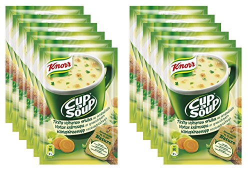 Knorr Lecker Augenblick Huhn Suppe in einer Tasse mit kleinen Würfel Bred [Packung von 12] von Knorr