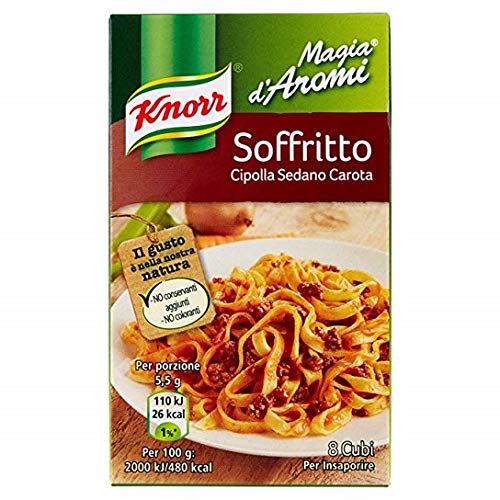 Knorr Magia d'Aromi Soffritto brodo Steinpilze Suppenwürfel Brühe 8 x 11g (Karotte-Sellerie-Zwiebel) von Knorr