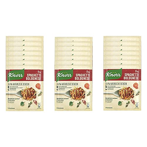 Knorr Natürlich Lecker Spaghetti Bolognese Fix 3 Portionen, 21er Pack (21 x 38 g) von Knorr