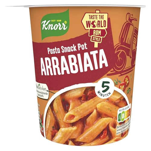 Knorr Pasta Snack Arrabiata Becher, 4er Pack (4 x 66 g) von Knorr