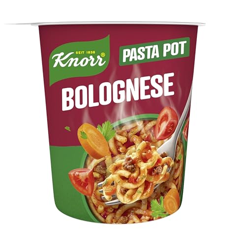 Knorr Pasta Snack Pot Bolognese leckere kleine Mahlzeit fertig in nur 5 Minuten 60 g von Knorr