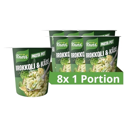 Knorr Pasta Snack Pot Brokkoli & Käse leckere Instant Nudeln fertig in nur 5 Minuten 8x 62 g von Knorr