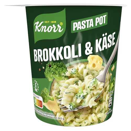 Knorr Pasta Snack Pot Brokkoli & Käse leckere kleine Mahlzeit fertig in nur 5 Minuten 62 g von Knorr