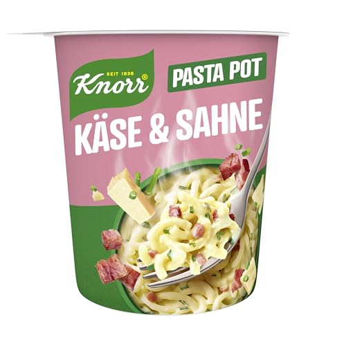 Knorr Pasta Snack Pot Käse & Sahne leckere kleine Mahlzeit fertig in nur 5 Minuten 63 g von Knorr