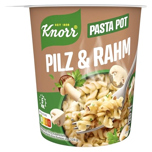 Knorr Pasta Snack Pot Pilz & Rahm leckere kleine Mahlzeit fertig in nur 5 Minuten 59 g von Knorr