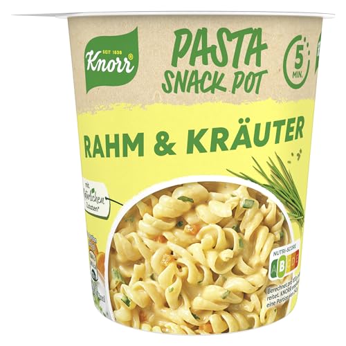 Knorr Pasta Snack Rahm & Kräuter leckerer herzhafter Snack fertig in nur 5 Minuten 62 g von Knorr