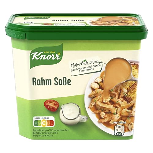 Knorr Rahm Soße leckere hellbraune Sauce ohne geschmacksverstärkende Zusatzstoffe 17 Portionen von Knorr