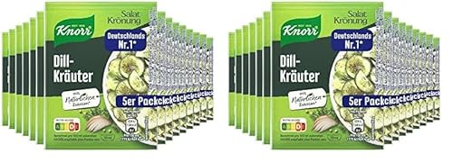 Knorr Salatkrönung Dill-Kräuter für ein leckeres Salatdressing mit natürlichen Zutaten* 5 x 3 Portionen 15 Stück (Packung mit 2) von Knorr