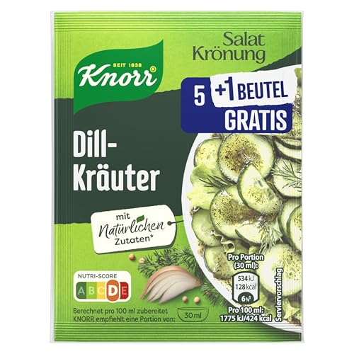 Knorr Salatkrönung Dill-Kräuter für ein leckeres Salatdressing mit natürlichen Zutaten* 6 x 3 Portionen von Knorr