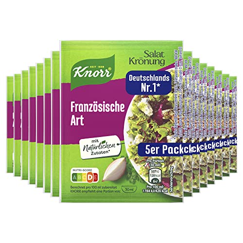 Knorr Salatkrönung Französische Art für ein leckeres Salatdressing mit natürlichen Zutaten* 15x 52 ml von Knorr