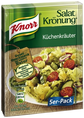 Knorr Salatkrönung Küchenkräuter Salatdressing (5 x 5er-Pack) von Knorr