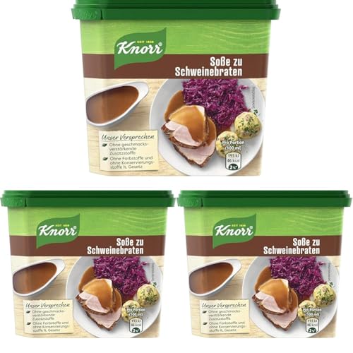 Knorr Schweinebraten Soße Dose, 1er-Pack (1 x 2,25 Liter) (Packung mit 3) von Knorr