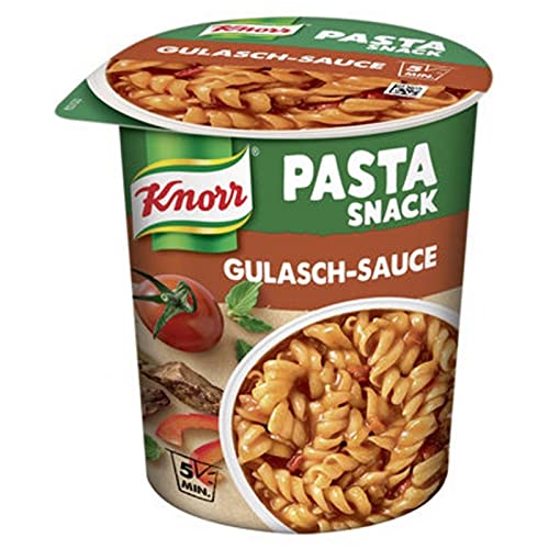 Knorr Pasta Pot Gulasch-Sauce leckere Instant Nudeln fertig in 5 Minuten 8x 60 g von Knorr