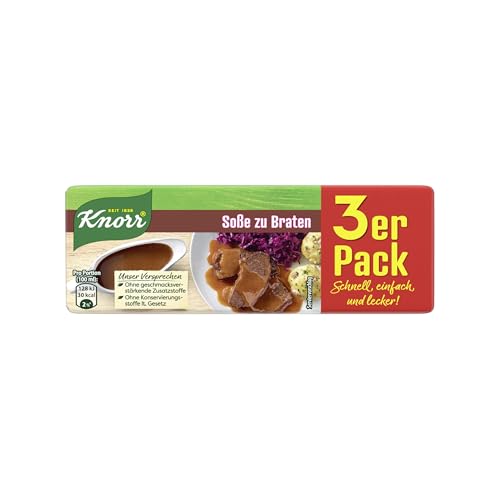 Knorr Soße zu Braten leckere dunkle Soße natürlich ohne geschmacksverstärkende Zusatzstoffe 30er Pack von Knorr