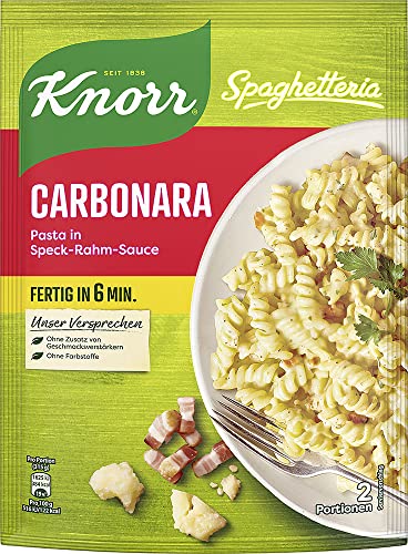 Knorr Spaghetteria Nudel-Fertiggericht Carbonara leckeres Nudelgericht 155 g von Knorr