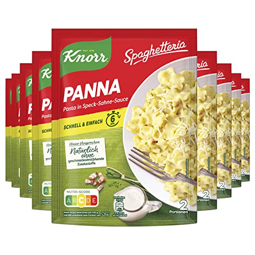 Knorr Spaghetteria Nudel-Fertiggericht Panna leckeres Nudelgericht fertig in 6 Minuten 163 g 9 Stück von Knorr