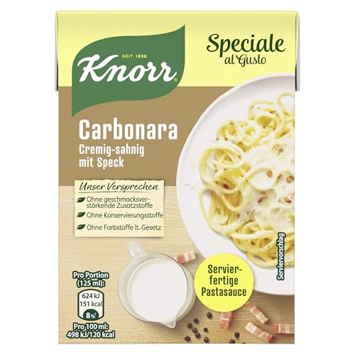 Knorr Speciale al Gusto Carbonara Soße, 1er-Pack (1 x 370 g) (Packung mit 10) von Knorr