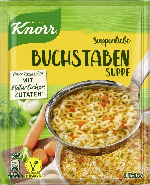 Knorr Suppenliebe Buchstaben Suppe von Knorr