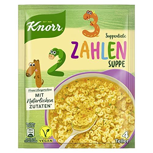 Knorr Suppenliebe Zahlen Suppe leckere Suppe für Kinder und Erwachsene mit natürlichen Zutaten 84 g von Knorr