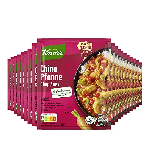 Knorr Taste the World Fix Würzmischung China Pfanne Chop Suey für ein leckeres Reisgericht ohne geschmacksverstärkende Zusatzstoffe 19x 36 g von Knorr