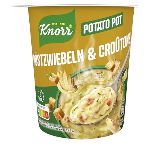 Knorr Taste the World Kartoffel Snack Röstzwiebeln & Croûtons leckeres Kartoffelgericht fertig in nur 5 Minuten 8x 48 g von Knorr