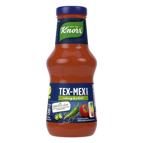 Knorr Tex-Mex Sauce leckere Grill- und Wrap Sauce mit würzig-pikantem Geschmack 250 ml von Knorr