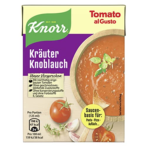 Knorr Tomato al Gusto Kräuter Knoblauch Soße, 1er-Pack (1 x 370 g) von Knorr