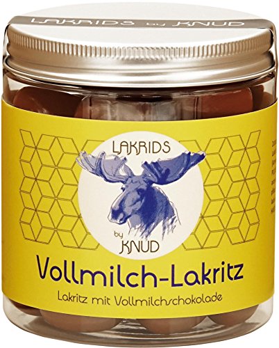 Lakrids Knud | Lakritze mit Vollmilchschokolade (150 g Dose) von Knud