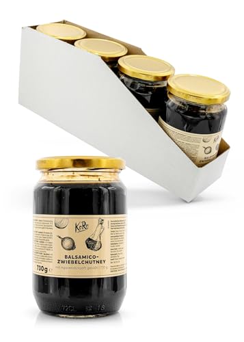 KoRo - Balsamico-Zwiebelchutney 4 x 730 g - Mit karamellisierten Zwiebeln - Mit Agavendicksaft - Süß-saure Note von KoRo