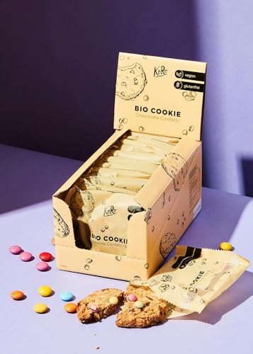 KoRo - Bio Cookie Chocolate Confetti 12 x 50 g - Haferkeks mit bunten Schokolinsen - Vegan & glutenfrei - Schoko-Kokos-Geschmack von KoRo