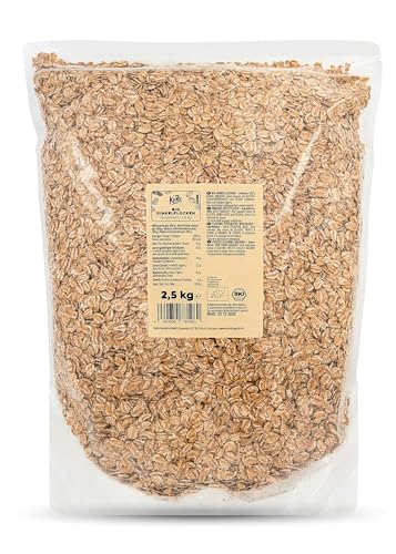 KoRo - Bio Dinkelflocken Großblatt 2,5 kg - Eiweißquelle - Ballaststoffreich - Nussig im Müsli oder Porridge von KoRo