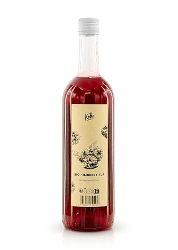 KoRo - Bio Himbeersirup 750 ml - Himbeerig fruchtiger Sirup - Aus Himbeersaft in Bio-Qualität - Gesüßt mit Rohrzucker - Für Wasser, Getränke und Desserts von KoRo