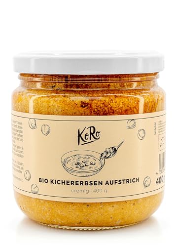 KoRo - Bio Hummus Aufstrich 390 g - Mit Rapsöl - Ohne Zuckerzusatz* - Vegan & Bio-Qualität von KoRo