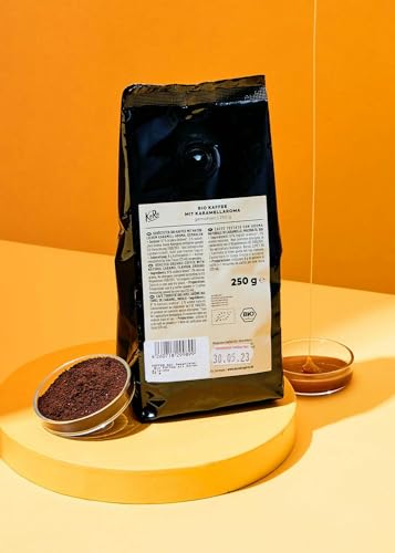 KoRo - Bio Kaffee Karamell 250 g - Vollmundiger Arabica-Kaffee - Bio-Qualität - Feiner Mahlgrad von KoRo