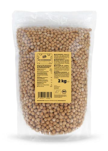 KoRo - Bio Kichererbsen 2 kg - Vegan Ohne Zusätze - Hülsenfrüchte im Vorteilspack von KoRo