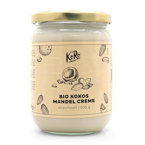 KoRo - Bio Kokos Mandel Creme 500 g - Feine und süßliche Vanillenote - Vegane und laktosefreie Ballaststoffquelle - Vielseitig einsetzbar als Aufstrich, Topping oder in Desserts von KoRo