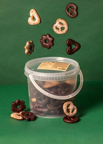 KoRo - Bio Lebkuchen Herzen Brezeln und Sterne - Vegan - Frei von Gentechnik - Im praktischen 1 kg-Eimer von KoRo